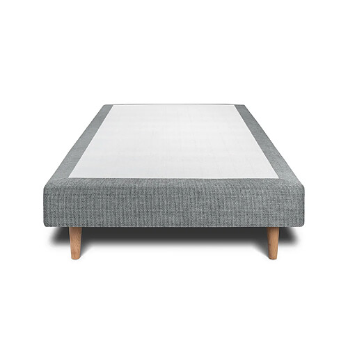 Sommeil de plomb Sommier Tapissier Tissu Gris anthracite 90x200 H35cm