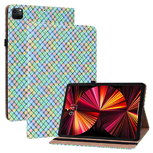 Etui en PU texture tissée avec support et porte-cartes multicolore pour votre iPad Air (2020)/Pro 11-pouces (2020)/(2021)