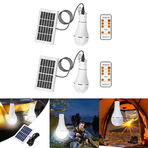 2x éclairage à Distance LED Lampe de Tente de Camping éclairage de Cour de Poulailler