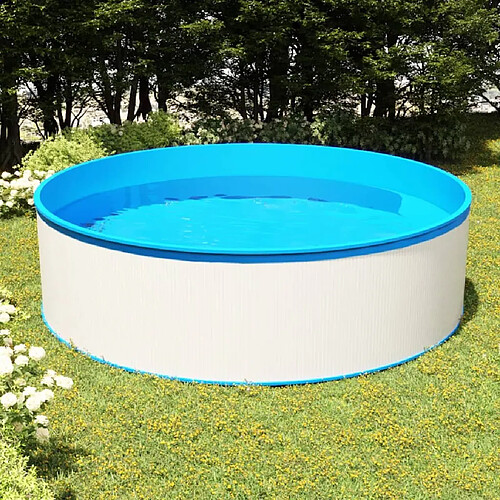 vidaXL Piscine à éclaboussures 350x90 cm Blanc