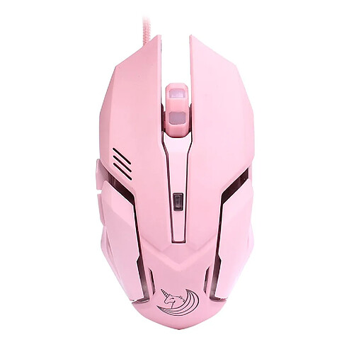 Universal Souris de jeu rose, puce de jeu haut de gamme professionnelle et bouton sensible réglable pour réduire le bruit.