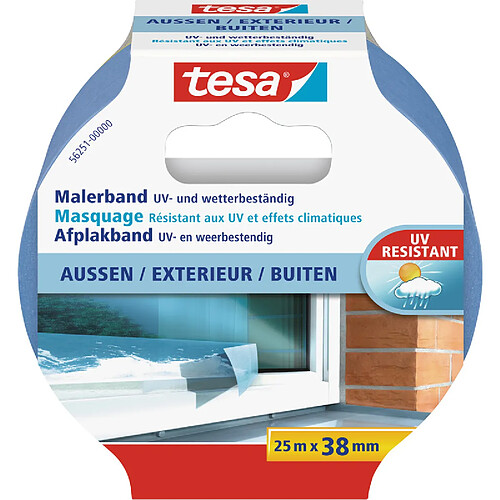 tesa Ruban de masquage crêpé pour peintre Precision outdoor ()