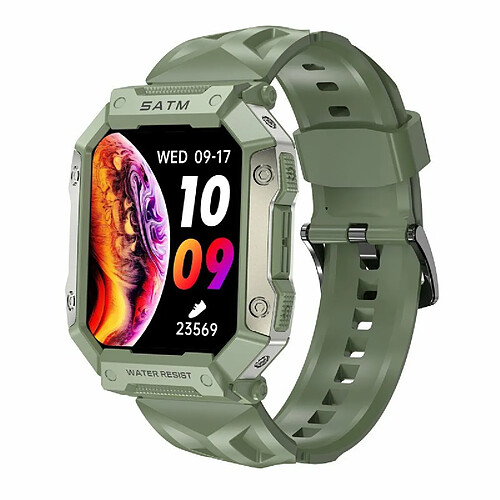 Montre Intelligente D'Oxygène De Pression Artérielle 5 Atm Bracelet De Remise En Forme Étanche Pour Android Xiaomi Vert