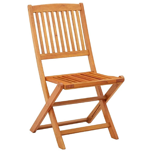 Maison Chic Lot de 4 Chaises de jardin,Fauteuil d'extérieur pliables Bois d'eucalyptus massif -MN69107