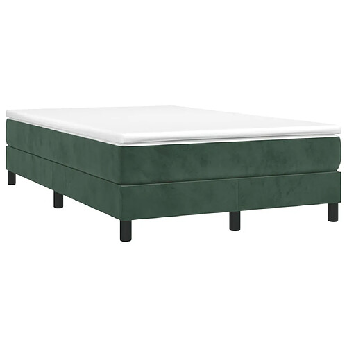 Maison Chic Lit adulte- Lit + matelas,Sommier à lattes de lit avec matelas vert foncé 120x190 cm -GKD46742