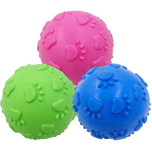 Balle de jouet pour chien, ensemble de jouets à mâcher pour chien, balle grinçante pour chien, couinement durable pour animaux de compagnie Chew Bouncy