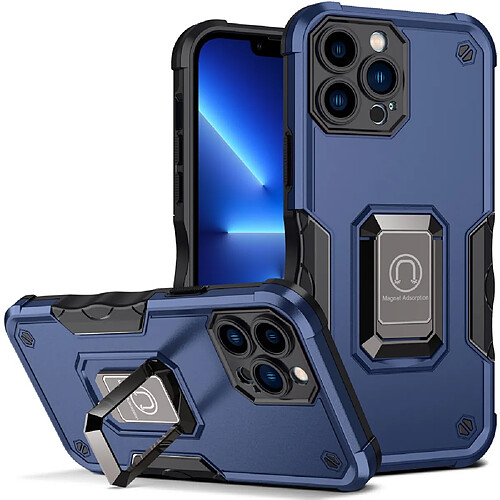 Coque en TPU antichoc avec béquille bleu pour votre iPhone 13 Pro Max 6.7 pouces