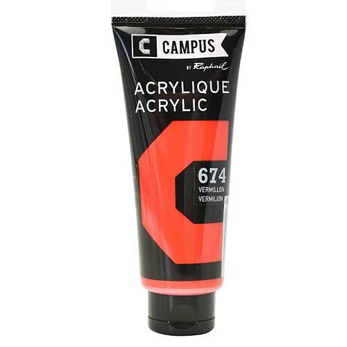 Raphael Peinture acrylique 100 ml - Rouge vermillon n°674