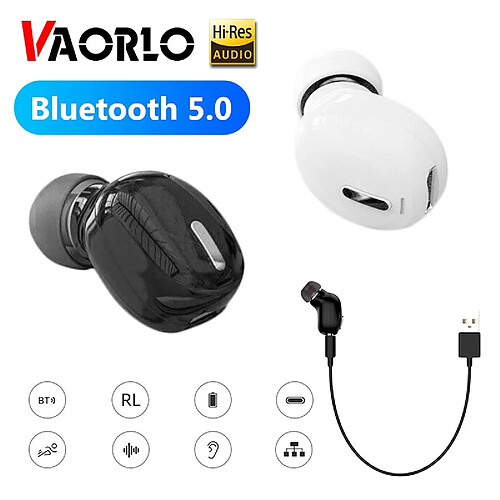 GUPBOO VAORLO X9 Bluetooth 5.0 écouteurs Portable Mini écouteurs intra-auriculaires lourds 6D son sport casque unique