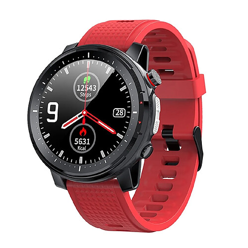 Universal Smartwatch Rouge Full Touch Homme Sport Horloge IP68 Etanche Cardiofréquence Smartwatch pour IOS et téléphone mobile |