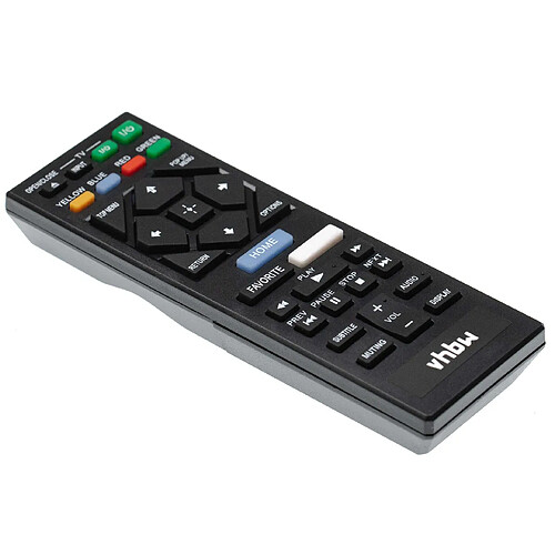 vhbw Télécommande compatible avec Sony BDP-S6500 Blu-Ray Disc Player - télécommande de rechange