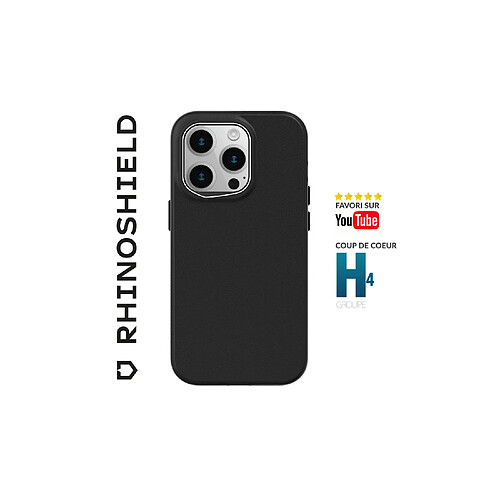 RhinoShield Coque Compatible avec [iPhone 16 Pro] SolidSuit - Coque Fine avec Technologie d'absorption des Chocs et Finition Premium Mate - Noir