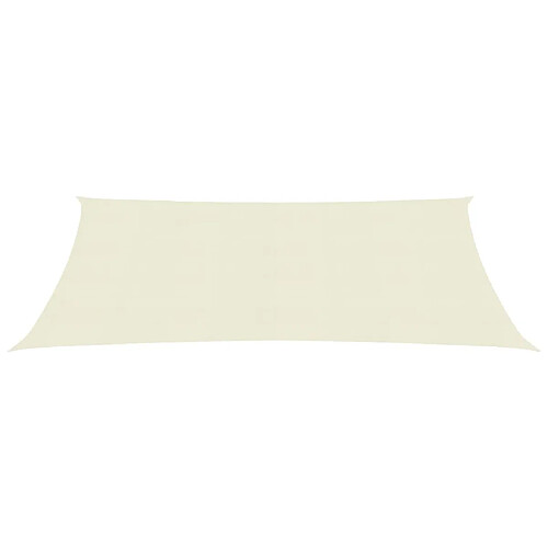 Helloshop26 Voile d'ombrage rectangulaire crème 3 x 5 m