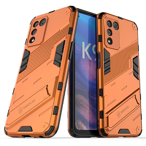 Coque en TPU anti-griffes avec béquille, orange pour votre Oppo K9s 5G