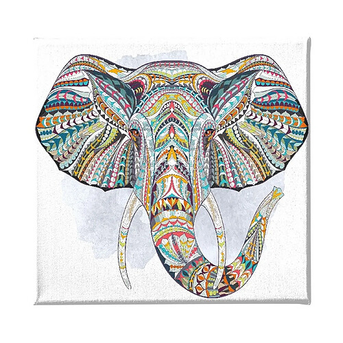 EPIKASA Impression sur Toile Éléphant 5, Multicouleur, Polyester, 60x3x60 cm