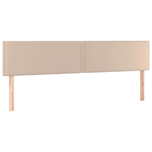 Maison Chic Lot de 2 Têtes de lit design pour chambre - Décoration de lit Cappuccino 90x5x78/88 cm Similicuir -MN38948