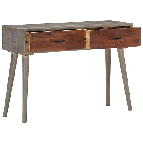 Maison Chic Table console | Meuble d'entrée | Table d'appoint Gris 110x35x75 cm Bois de manguier massif brut -GKD68438