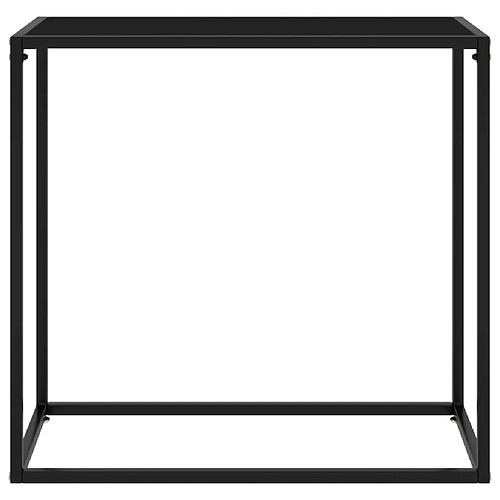 Maison Chic Table console | Meuble d'entrée | Table d'appoint Noir 80x35x75 cm Verre trempé -GKD85275