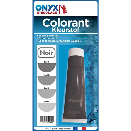 Colorant universel ""Colortech"" - Noir - 60 ml - ONYX