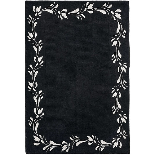 Vidal Tapis de laine 183x122 noir Darya