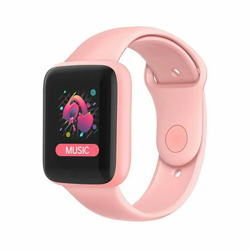 Montre iWear M7 Smart & Fit avec Full Touch 1,3'' IPS Contrôle multimédia / HR / Tension artérielle / Social Rose