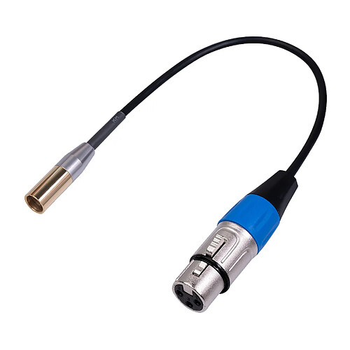 Câble Audio Mini XLR Mâle Vers XLR Femelle 3 Broches Pour Microphones Et Tables De Mixage 0,3 M