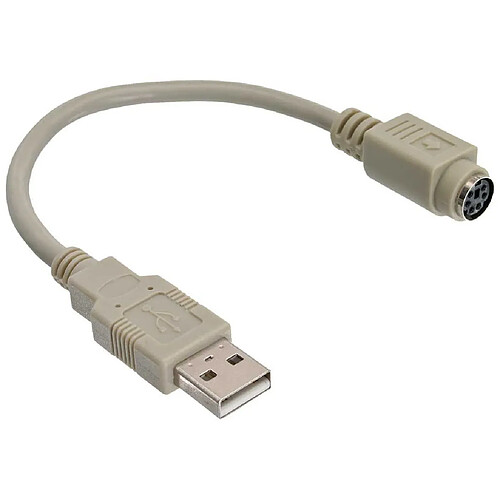 Câble adaptateur USB, InLine®, USB prise A sur PS/2 prise femelle