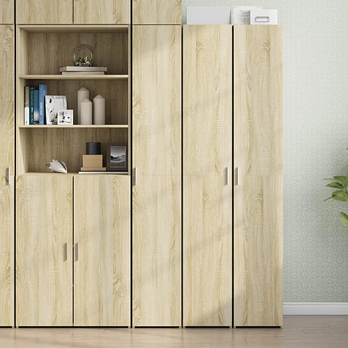 vidaXL Buffet haut chêne sonoma 30x42,5x185 cm bois d'ingénierie