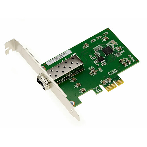 Kalea-Informatique Carte PCIe 1x Réseau Fibre 1G Gigabit Lan Ethernet SFP LC avec CHIPSET INTEL WG I210AS