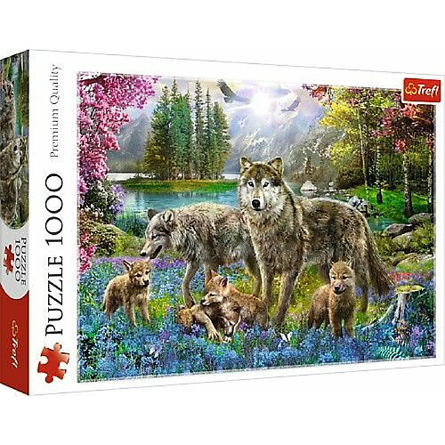 Trefl- Puzzles Chats Cool 1000 Pièces Neon Ligne de Couleur Qualité Premium pour Adultes et Enfants à partir de 12 Ans, 10581, au Coucher du Soleil