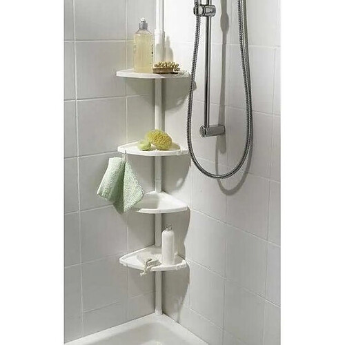 Maison Futee Etagère de douche télescopique 4 plateaux