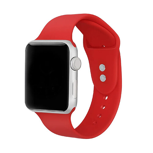 Bracelet En Silicone Lisse Phonecare Compatible avec Apple Watch Series 10 - 42mm - Rouge