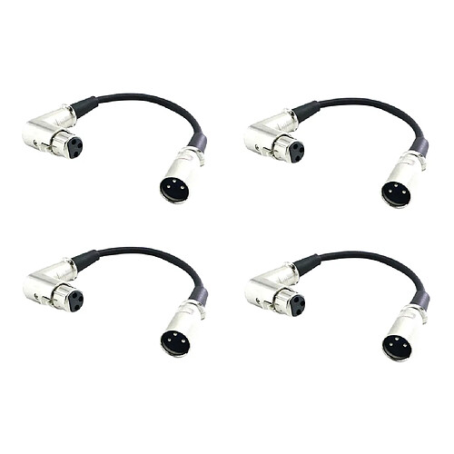 Câble XLR 4 X 3 Broches Câble Microphone Microphone Fil XLR Connecteur Patch