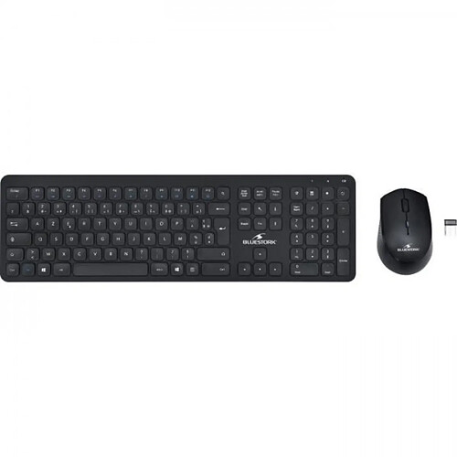 Bluestork - Pack clavier souris sans fil Noir SLIM