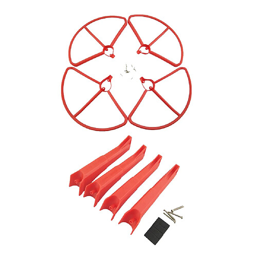 Cadre De Protection Pour Hélice + Train D'atterrissage Pour Hubsan H501S H501A Rouge