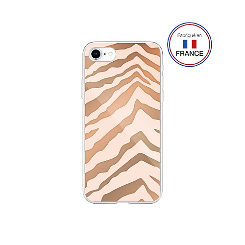 Coque Résine iPhone SE 2022/SE/8/7/6S/6 Zèbre rose Miroir - Fabriquée en France Bigben