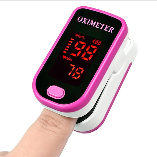 Wewoo Tensiomètre Magenta Doigt Pulse Oximete LED HD Affichage Portable Oxymètre Équipement Médical Blood Oxygen Monitor de Pouls