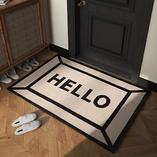 LUUCOZK Tapis de porte d'entrée antidérapants pour entrée intérieure, HELLO-80x120cm