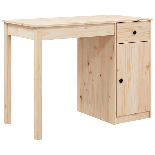 Maison Chic Bureau,Table de travail pour chambre 100x50x75 cm Bois massif de pin -GKD62369