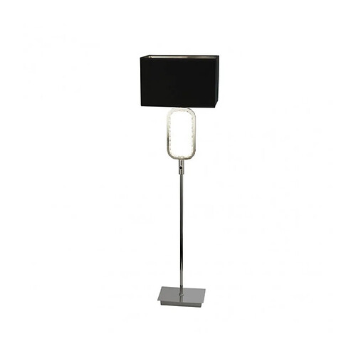 Searchlight Lampadaire Aura Verre,acier,acier inoxydable Chrome,noir,Transparent 1 ampoule 136cm