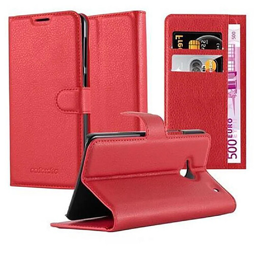 Cadorabo Coque HTC ONE M7 Etui en Rouge