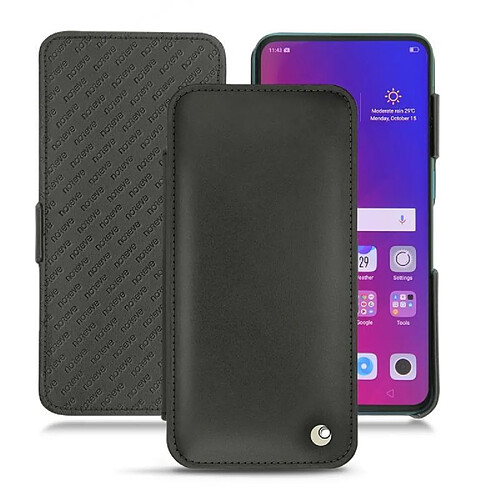 Housse cuir Oppo Find X - Rabat horizontal - Noir ( Nappa / Black ) - NOREVE