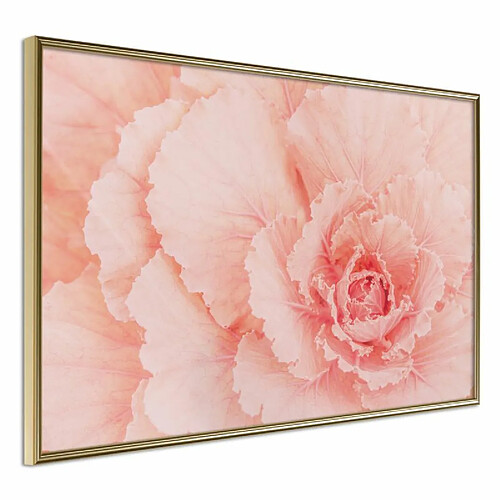 Paris Prix Affiche Murale Encadrée Delicate Petals 60 x 40 cm Or