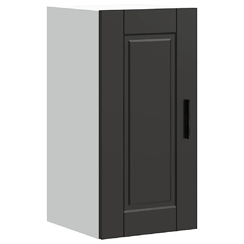 vidaXL Armoire murale de cuisine Porto noir bois d'ingénierie