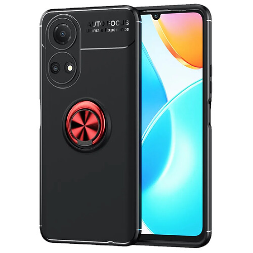 Coque en TPU anti-empreintes digitales, antichoc avec béquille noir/rouge pour votre Honor Play 30 Plus