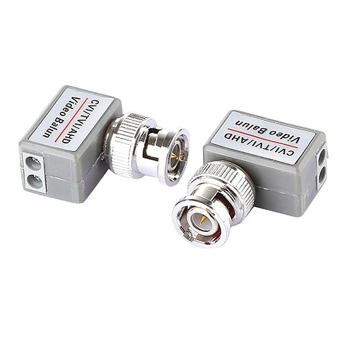 Wewoo Adaptateur Coaxial Vidéo Balun Passif 2 PCS 202C-HD CVI / TVI / AHD 1CH