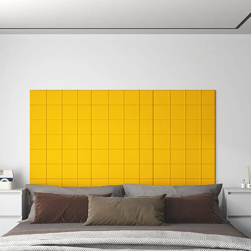 vidaXL - Panneaux muraux - Jaune 60x15 cm