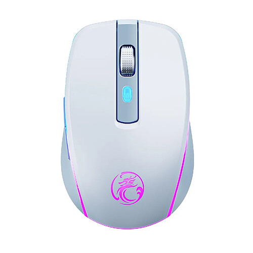 Yonis Souris Gamer Rose Silencieuse RGB Sans Fil