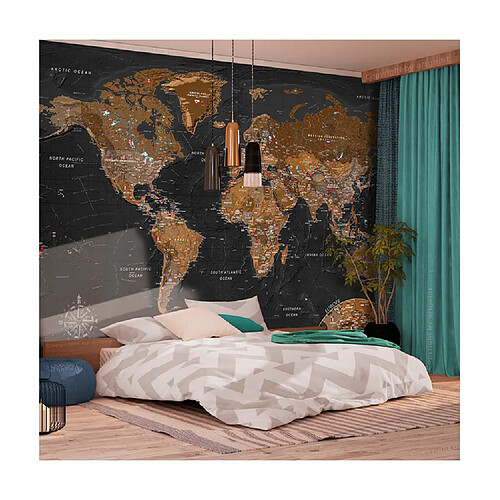 Artgeist Papier peint - World: Stylish Map [350x245]