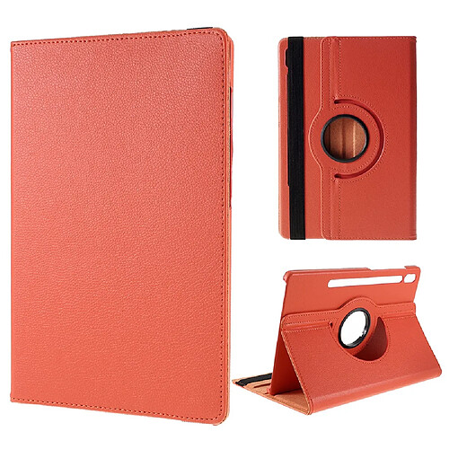 Etui en PU avec support orange pour votre Samsung Galaxy Tab S8